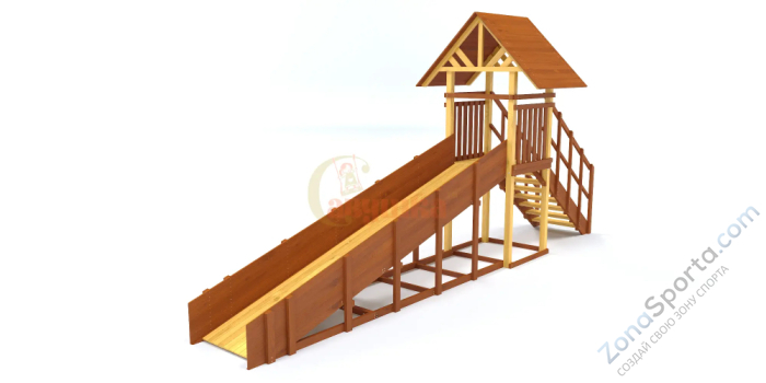 Зимняя заливная горка Савушка Зима - 5 скат 5 метров Зимняя заливная горка Савушка Зима - 5 скат 5 метров