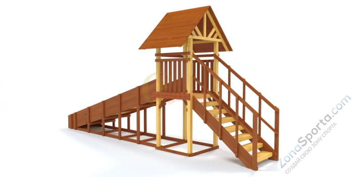 Зимняя заливная горка Савушка Зима - 5 скат 5 метров Зимняя заливная горка Савушка Зима - 5 скат 5 метров