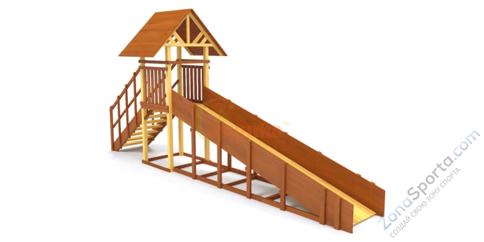 Зимняя заливная горка Савушка Зима - 5 скат 5 метров Зимняя заливная горка Савушка Зима - 5 скат 5 метров