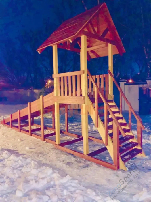 Зимняя заливная горка Савушка Зима - 5 скат 5 метров Зимняя заливная горка Савушка Зима - 5 скат 5 метров