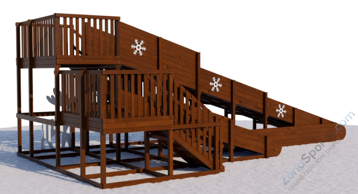 Зимняя заливная горка Сибирячка Зимняя заливная горка Сибирячка